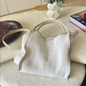 Rag & Bone Cream Woven Tote Bag